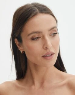 Plated Fine Chain Link Necklace -Swoon Fashion sorin plated square hoop and moon earring pack gold front je146698ear 2