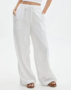 Linen Blend Pants 28 Linen Blend Pants -Swoon Fashion t co dallas linen pant white full pw115995tlv