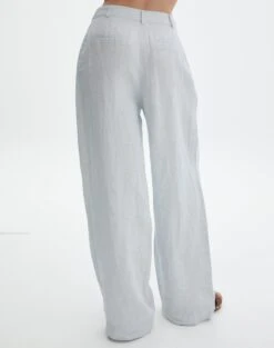 Linen Blend Tailored Pant -Swoon Fashion t co harley tailored linen pant icecapmilk back pw120209tcd