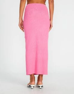 Slim-fit Rib Maxi Skirt -Swoon Fashion t co mango knit skirt smell the roses back sl62154tknt