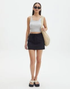 Long Sleeve Linen Blend Shirt -Swoon Fashion t mila tie waist mini skirt black front ss116071tlv 1