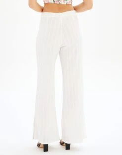 High Rise Tailored Wide Leg Panelled Pant -Swoon Fashion talia tailored crepe pant white back pw55252cot