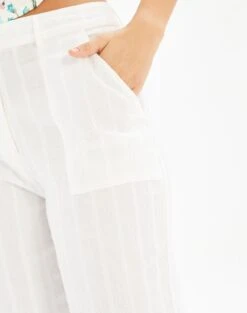 High Rise Tailored Wide Leg Panelled Pant -Swoon Fashion talia tailored crepe pant white imageback pw55252cot