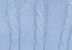 Cropped Cable Knit V Neck Jumper -Swoon Fashion tartt cable v neck crop monday blues imagefront kl78966ca