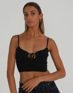 Mid Rise Pintuck Cord Pant -Swoon Fashion tommo tie knit top black front kv76324rib 24