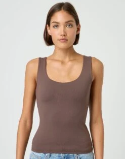 Ringspun Low Rise Denim Skirt -Swoon Fashion tommy tank top irish coffee front tv124269pch