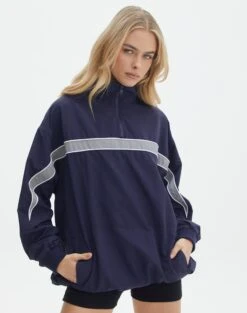 Ringspun Fitted Denim Jacket -Swoon Fashion tommy track jacket fridaygrey matter front jw124227pln 1