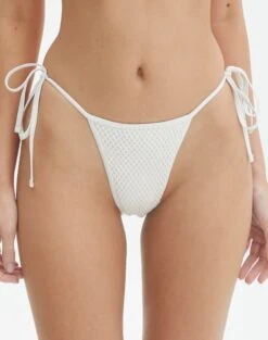Crochet Tie Side Cheeky Bikini Bottom 23 Crochet Tie Side Cheeky Bikini Bottom -Swoon Fashion torin tie side swim bottoms seashell full ga64994cro 1