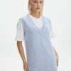 Oversized Vest Dress -Swoon Fashion twist oversized vest dress icecap front kd127875cot 1
