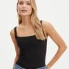 Supersoft Square Neck Bodysuit -Swoon Fashion veronika square neck bodysuit black front tb54146pln