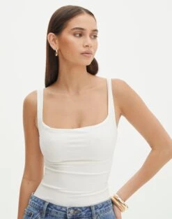 Mid Rise Pintuck Cord Pant -Swoon Fashion veronika square neck bodysuit milk front tb54146pln 2