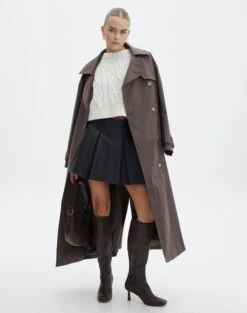 Cut Out Satin Bodysuit -Swoon Fashion violet pleated pu mini skirt black front ss102476pu 2