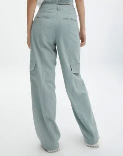 Mid Rise Puddle Cargo Pant -Swoon Fashion waverly wide leg pant its a big dill back pw55427gry