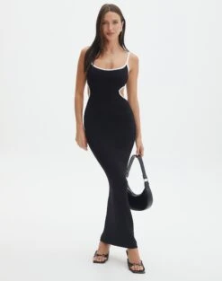 Cupped Cut Out Mini Dress -Swoon Fashion willa cut out knit midi dress blackwhite front kd135670vis 11