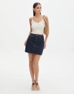 Knit V Neck Tank Top -Swoon Fashion yves v neck tank bad to the bone full kv125600vn