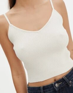 Knit V Neck Tank Top -Swoon Fashion yves v neck tank bad to the bone imageback kv125600vn