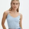 Knit V Neck Tank Top -Swoon Fashion yves v neck tank blue bubble front kv125600vn 1
