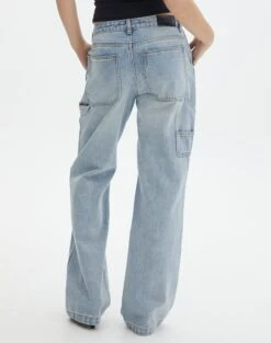 Mid Rise Denim Cargo Jean -Swoon Fashion zola cargo jean thunder bird back jd119012rdnm