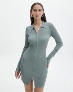 Knit Square Neck Maxi Dress -Swoon Fashion zola zip through cypress front kd122614knt